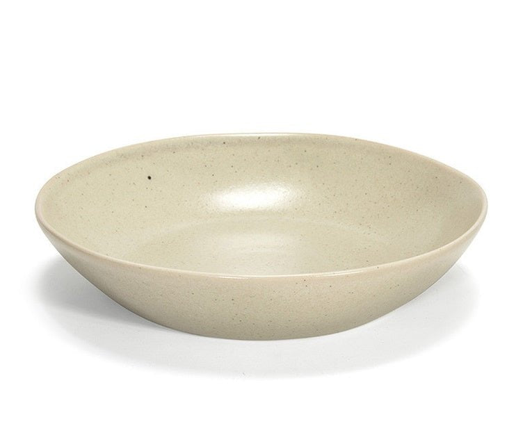 FOH DBO144MUP22 34 Oz Mushroom - Colored Round Porcelain Bowl for Foodservice