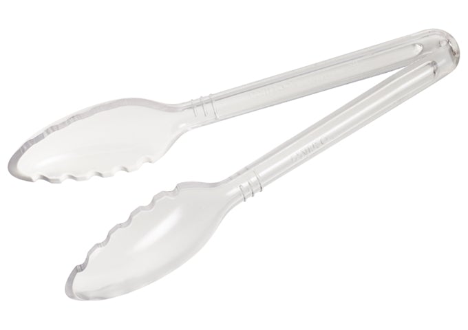 Winco CVST-9C 9-Inch Clear Polycarbonate Durable Serving Tong