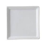 Vertex AV - S8 9 - Inch Bright White Ceramic Square Ventana Serving Tray