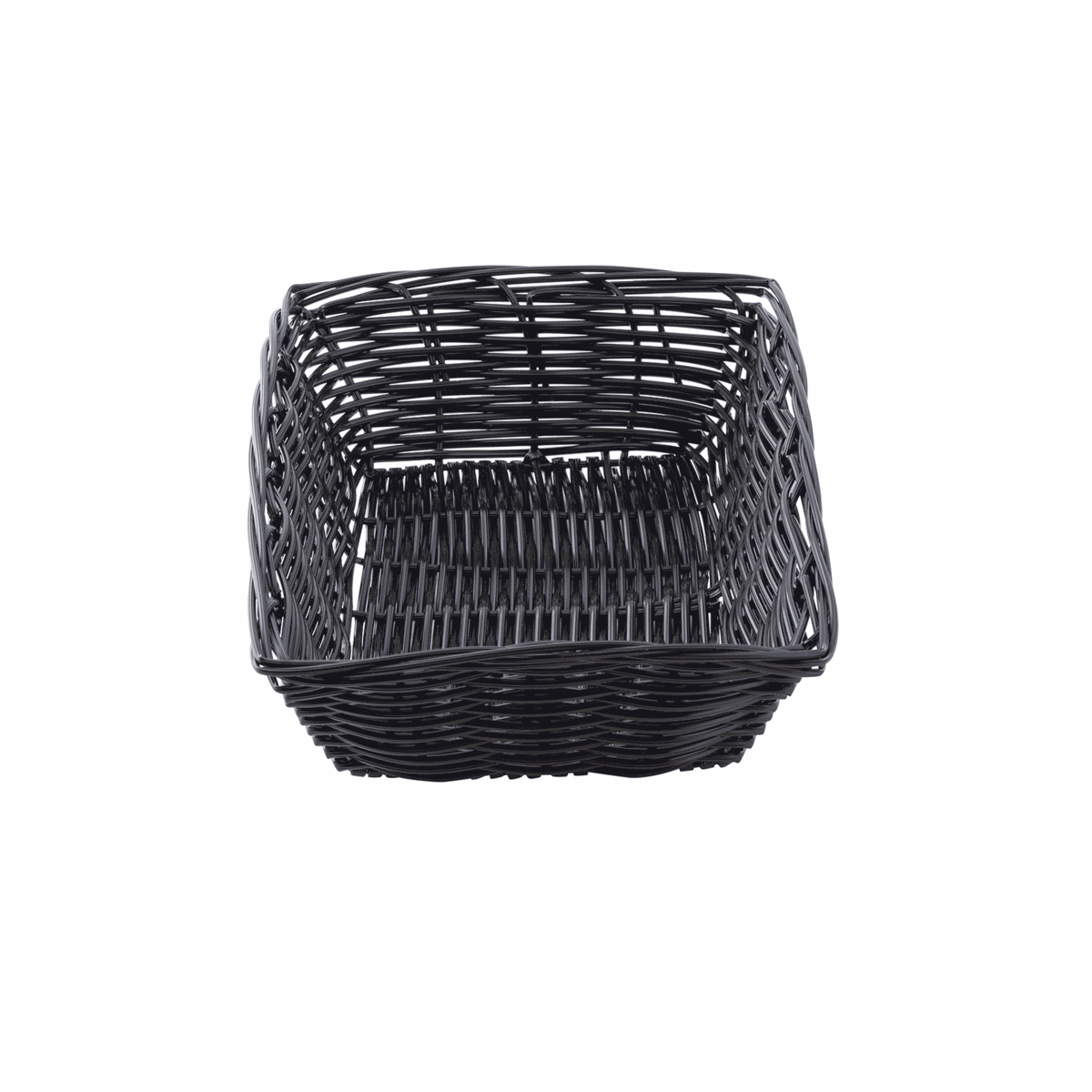 Tablecraft 2472 9-Inch by 6-Inch by 2.5-Inch Black Rectangular Polypropylene Woven Serving Basket